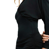 Topshop One Sleeve Midi Dress In Black