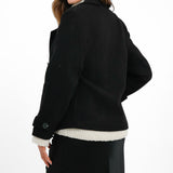 Pimkie Wool Look Double Breasted Jacket In Black