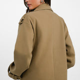 NA-KD Cropped Trench Coat In Beige
