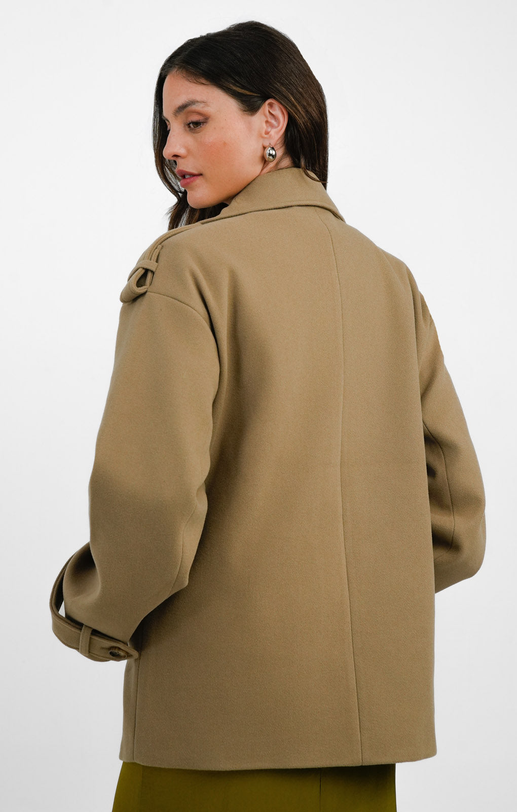 NA-KD Cropped Trench Coat In Beige