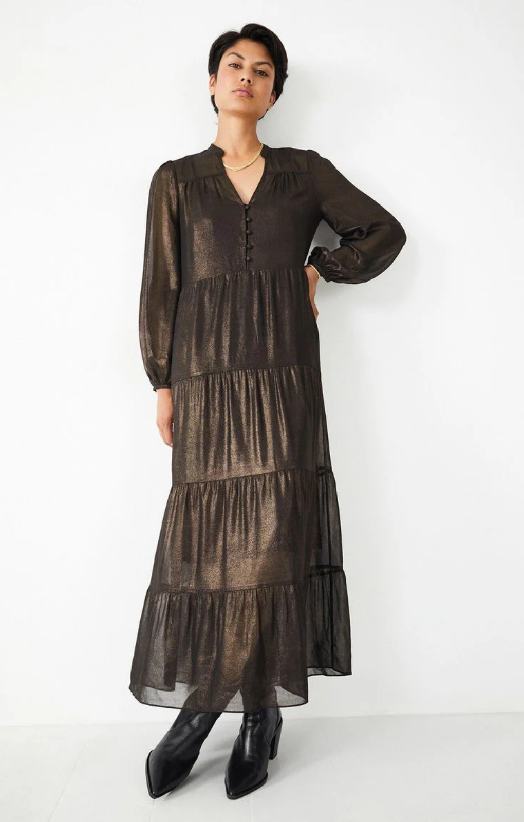 Hush Metallic Abelia Dress – dresses by Hush, available to rent from Hirestreet