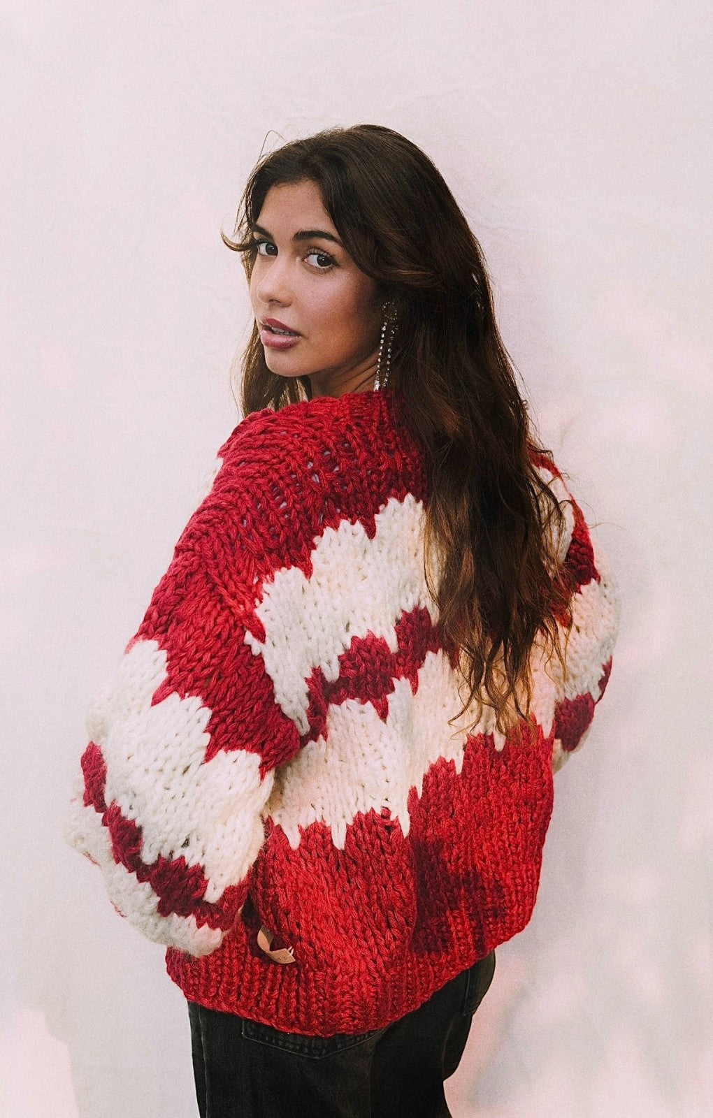 Kiwi & Co Candy Cane Kisses Cardigan