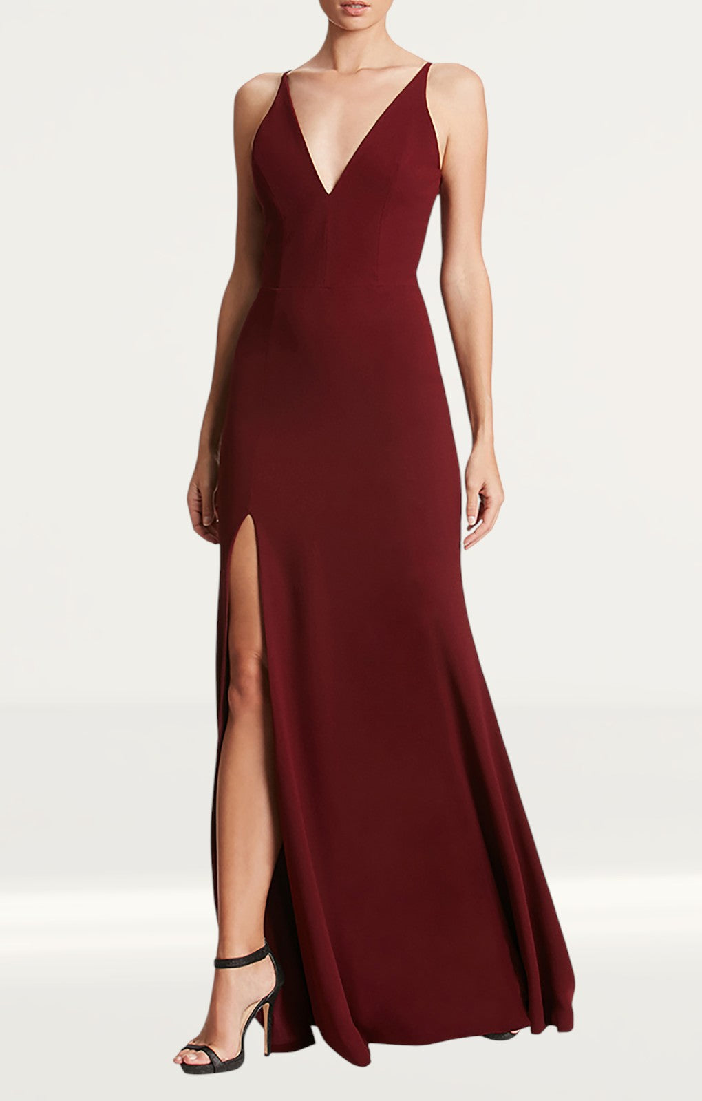 Dress The Population Iris Maxi Dress in Burgundy