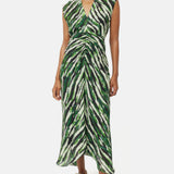 Jigsaw Abstract Zebra Ruched Dress – dresses by Jigsaw, available to rent from Hirestreet