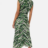 Jigsaw Abstract Zebra Ruched Dress – dresses by Jigsaw, available to rent from Hirestreet
