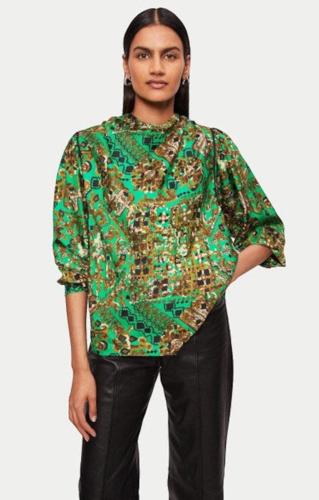 Jigsaw Baroque Arms Silk Top – tops by Jigsaw, available to rent from Hirestreet