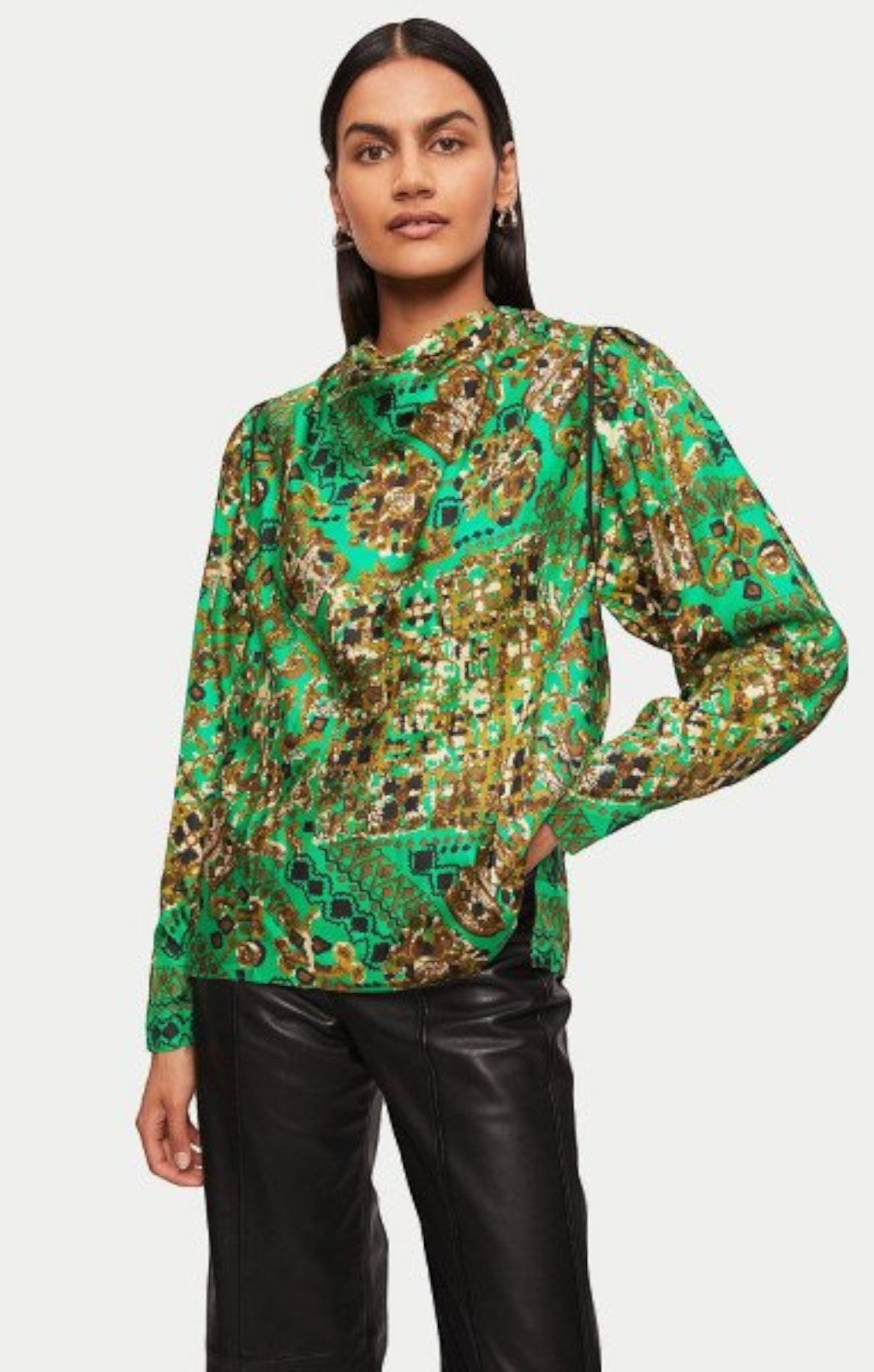 Jigsaw Baroque Arms Silk Top – tops by Jigsaw, available to rent from Hirestreet