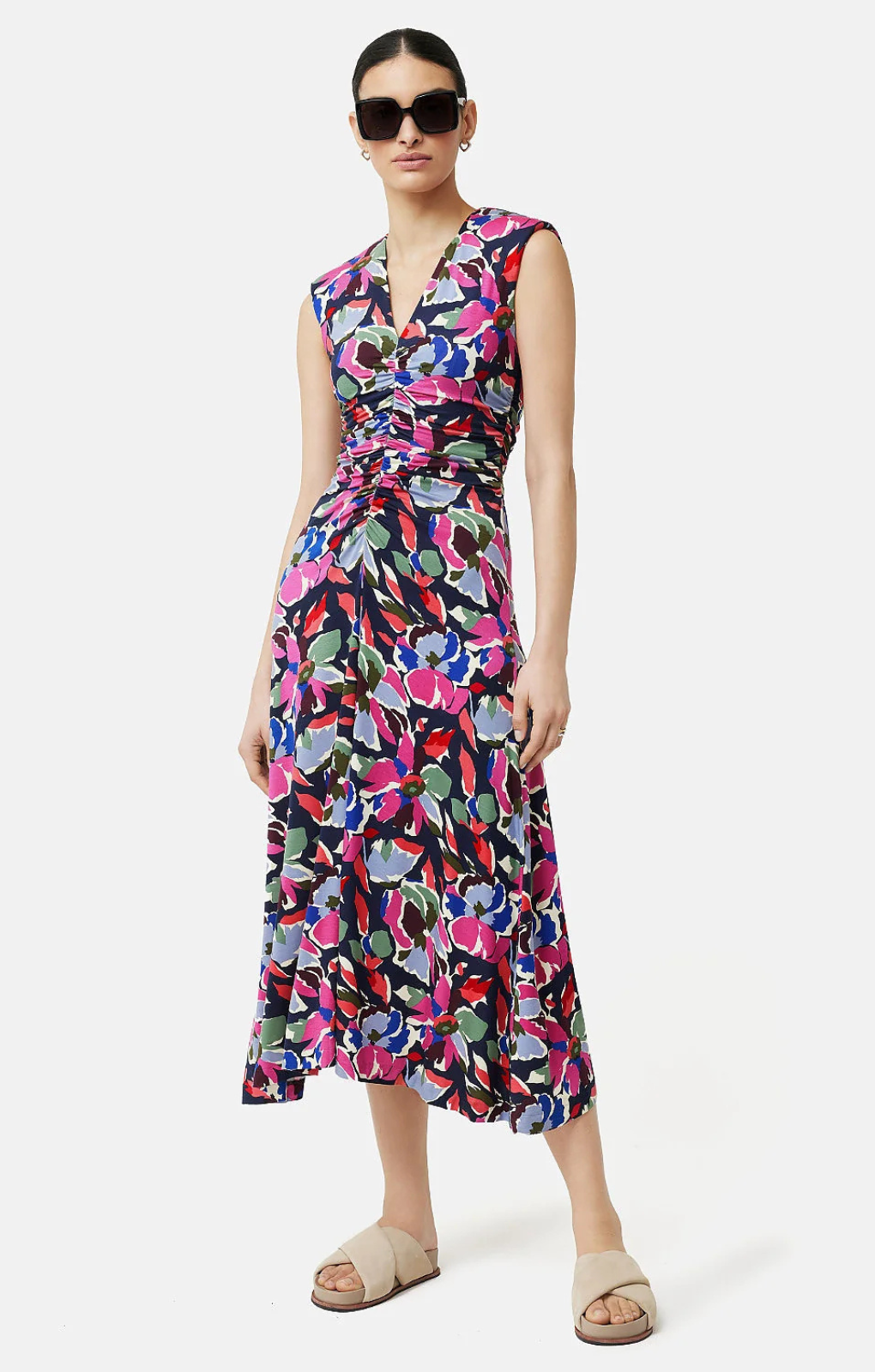 Jigsaw Graphic Pansy Jersey Dress – dresses by Jigsaw, available to rent from Hirestreet