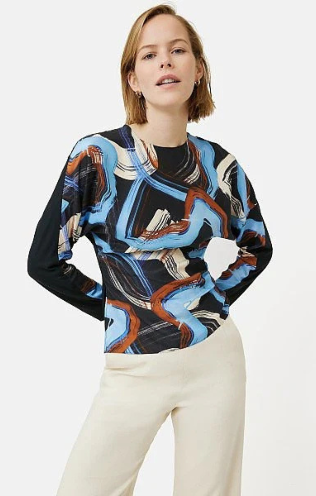 Jigsaw Painted Abstract Top – tops by Jigsaw, available to rent from Hirestreet