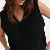 Nobody's Child Black V-neck Knitted Vest