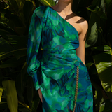 Runaway The Label Kana Calista Green Midi Dress