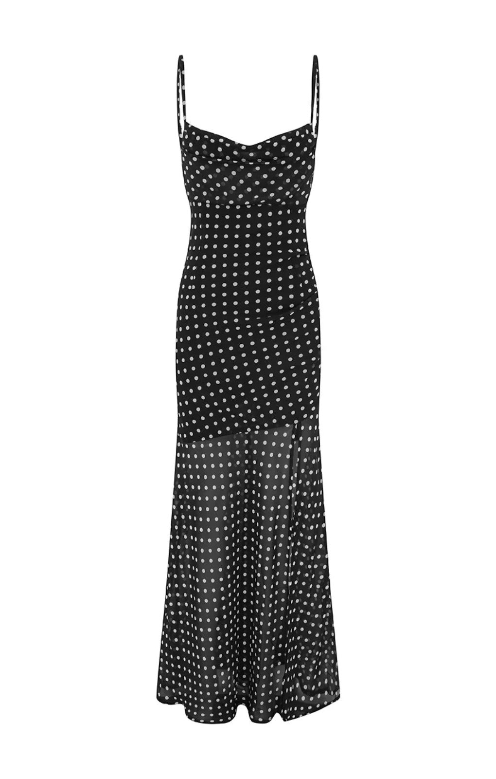 Runaway The Label Kyleah Black and White Spot Maxi Dress – dresses by Runaway The Label, available to rent from Hirestreet