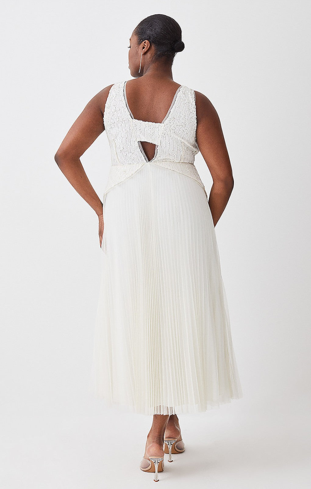 Karen Millen Curve Floral Embellished Shift Midi Dress – dresses by Karen Millen, available to rent from Hirestreet