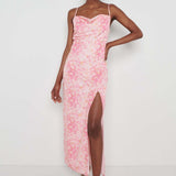 Pretty Lavish Keisha Orange/Pink Floral Midaxi Dress