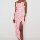 Pretty Lavish Keisha Orange/Pink Floral Midaxi Dress