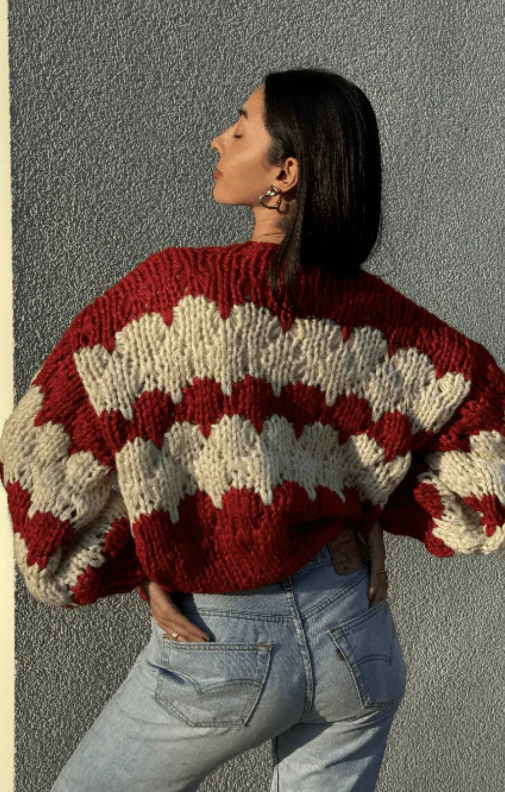 EXHIRE Kiwi & Co Candy Cane Kisses Cardigan – tops by Kiwi&Co, available to rent from Hirestreet