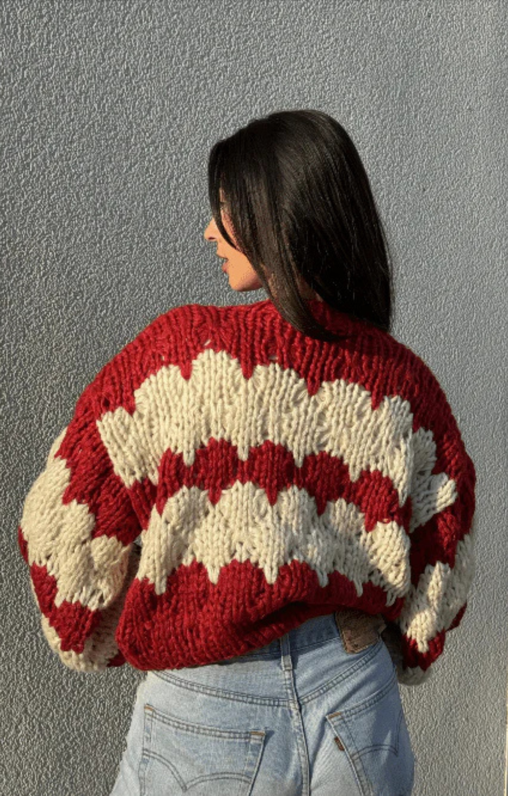 EXHIRE Kiwi & Co Candy Cane Kisses Cardigan – tops by Kiwi&Co, available to rent from Hirestreet