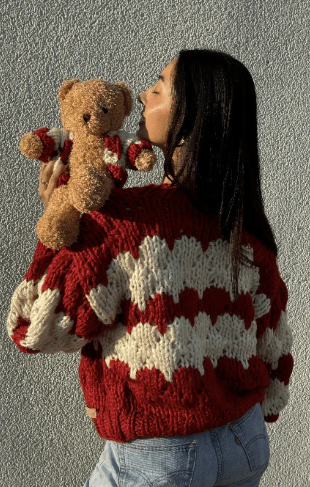 Kiwi & Co Candy Cane Kisses Cardigan – tops by Kiwi&Co, available to rent from Hirestreet