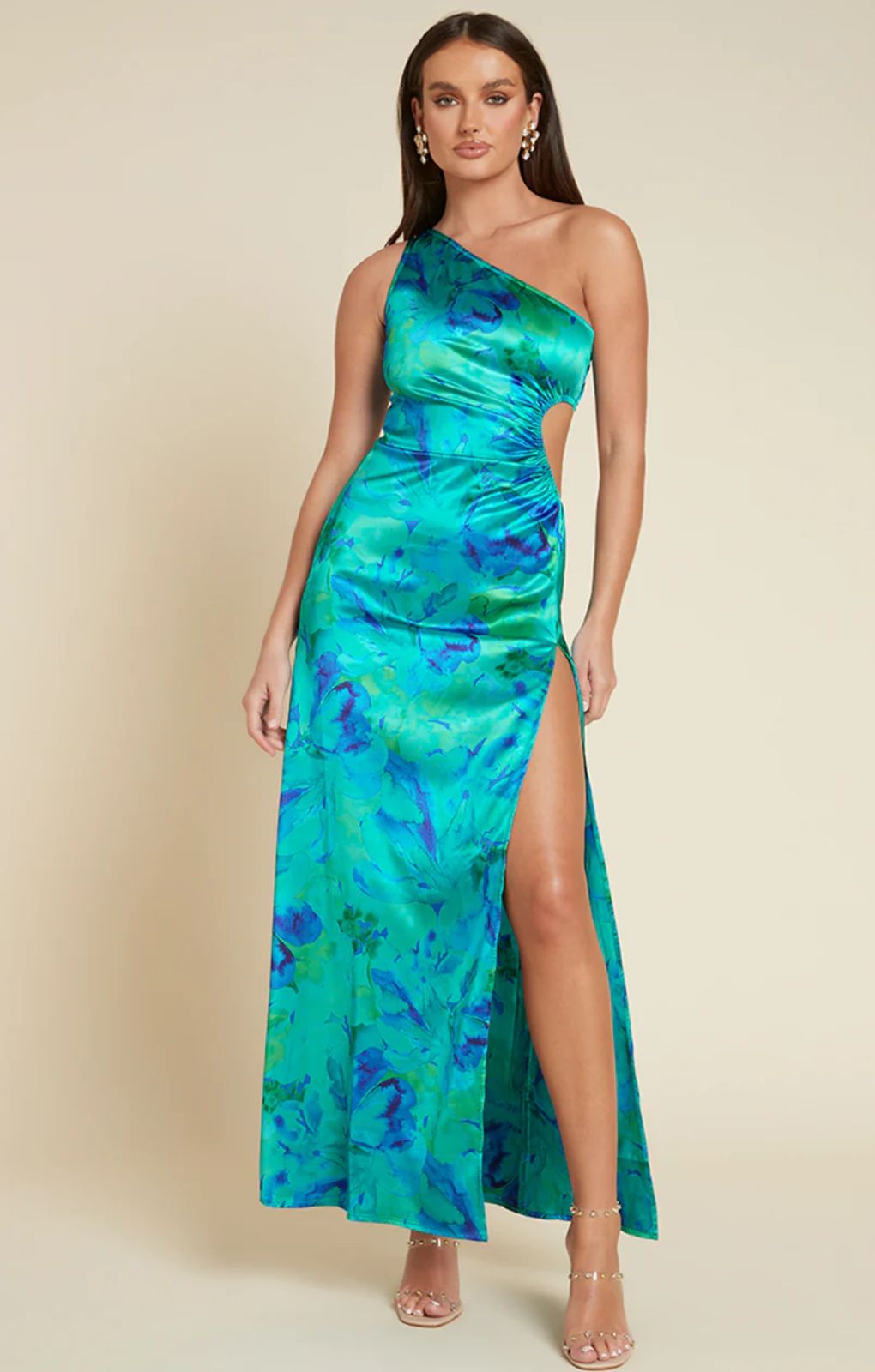 Runaway The Label Lexana Blue Floral Maxi Dress