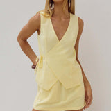 Seven Wonders Limoni Vest in Lemon