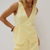 Seven Wonders Limoni Vest in Lemon