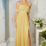 Little Mistress Draped Sleeve Maxi Dress