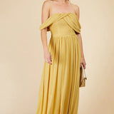 Little Mistress Draped Sleeve Maxi Dress