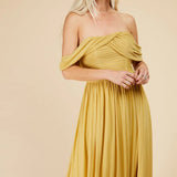Little Mistress Draped Sleeve Maxi Dress