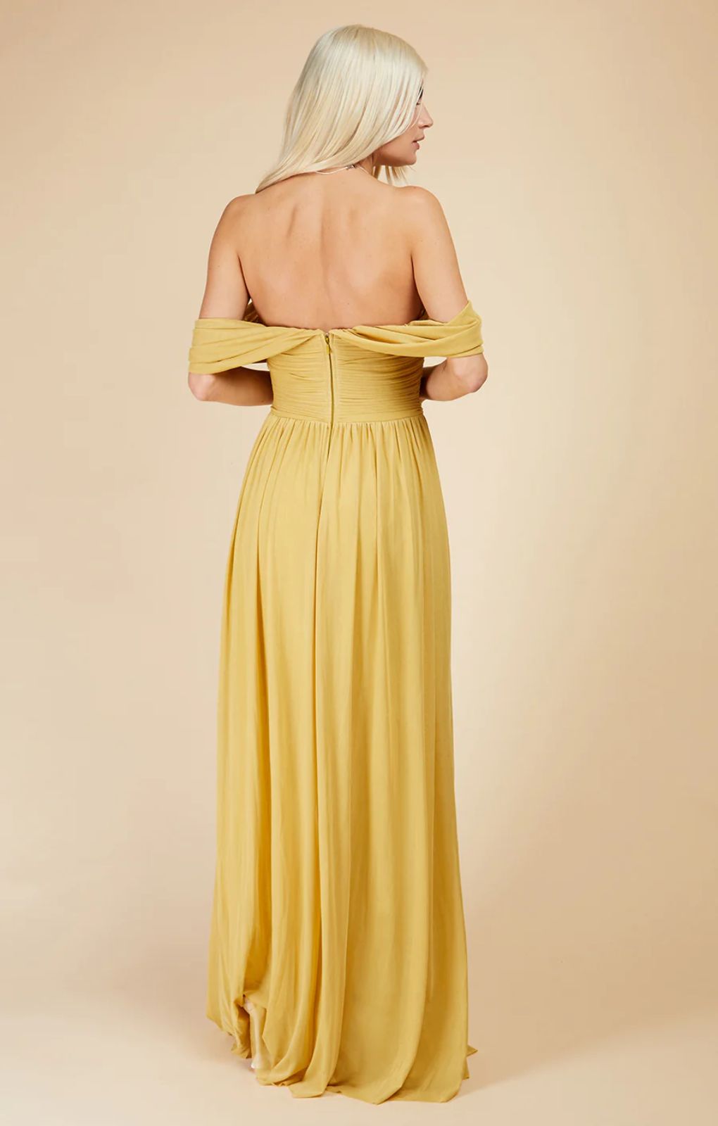 Little Mistress Draped Sleeve Maxi Dress