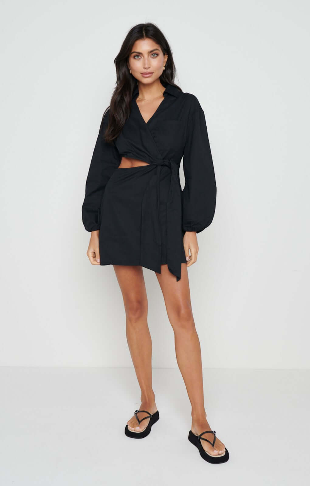 Pretty Lavish Lottie Cut Out Black Mini Dress