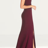 Dress The Population Monroe Maxi Dress in Burgundy