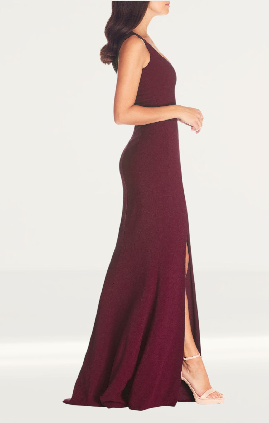 Dress The Population Monroe Maxi Dress in Burgundy