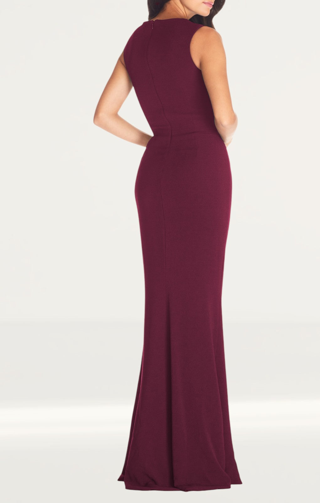 Dress The Population Monroe Maxi Dress in Burgundy