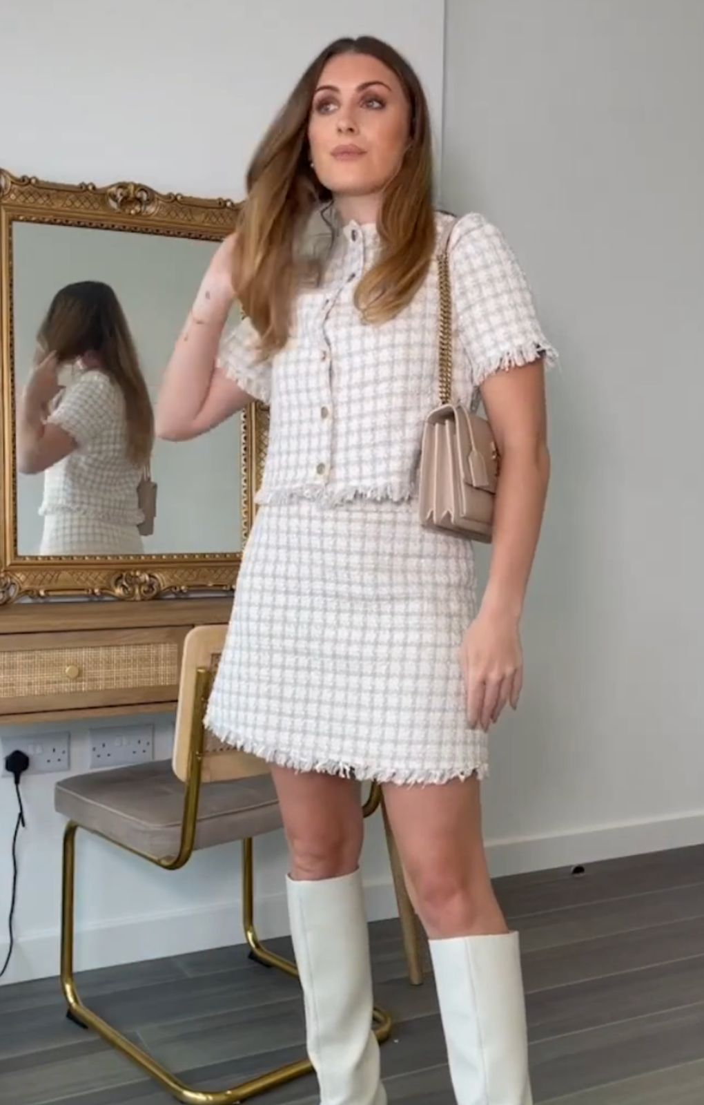 Oasis Tweed Fringed Co-Ord