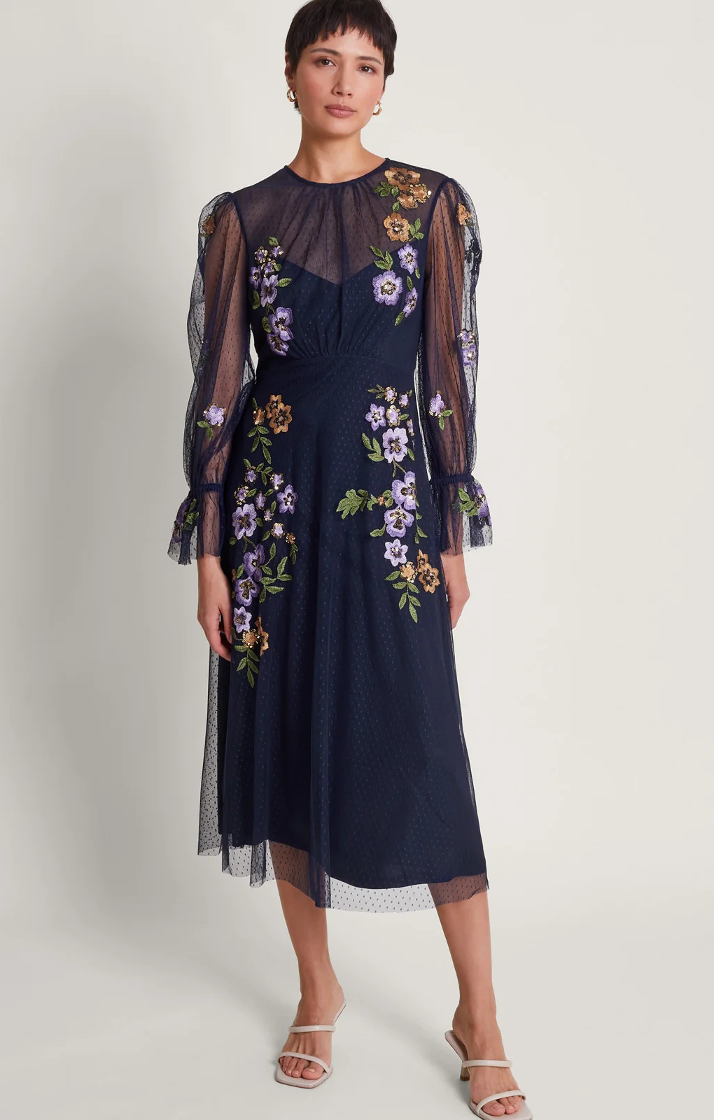 Monsoon Phoebe Embellished Tea Dress – dresses by Monsoon, available to rent from Hirestreet