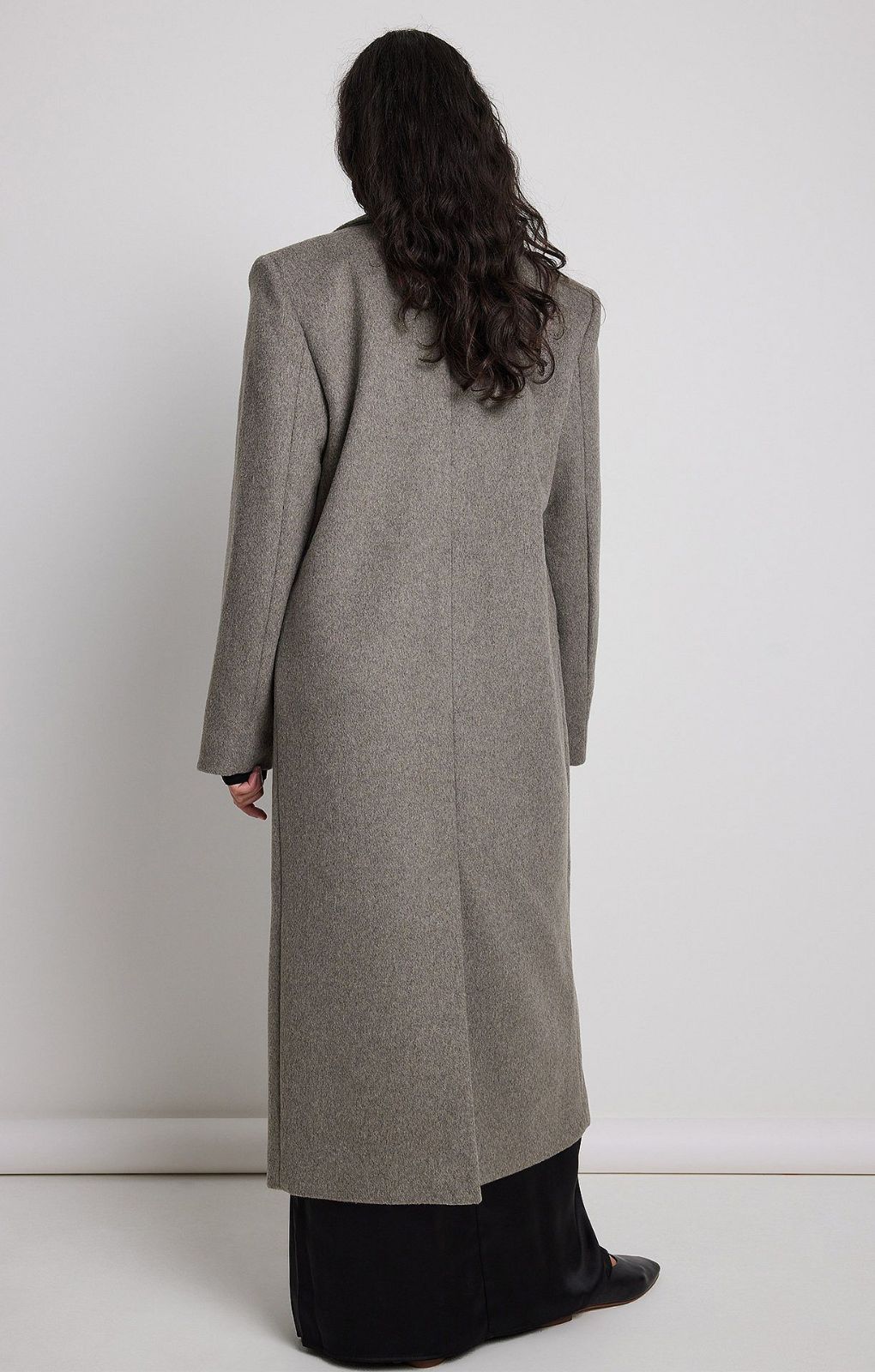 NA-KD Oversize Single Breasted Coat In Grey