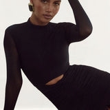 Runaway The Label Juni Black Maxi Dress