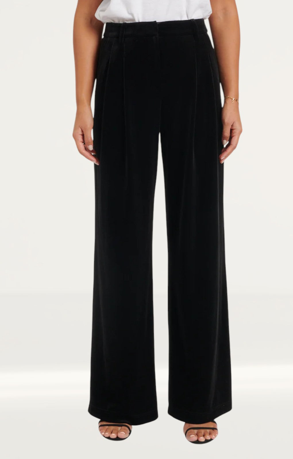Nobody's Child Black Velvet Tailored Trousers
