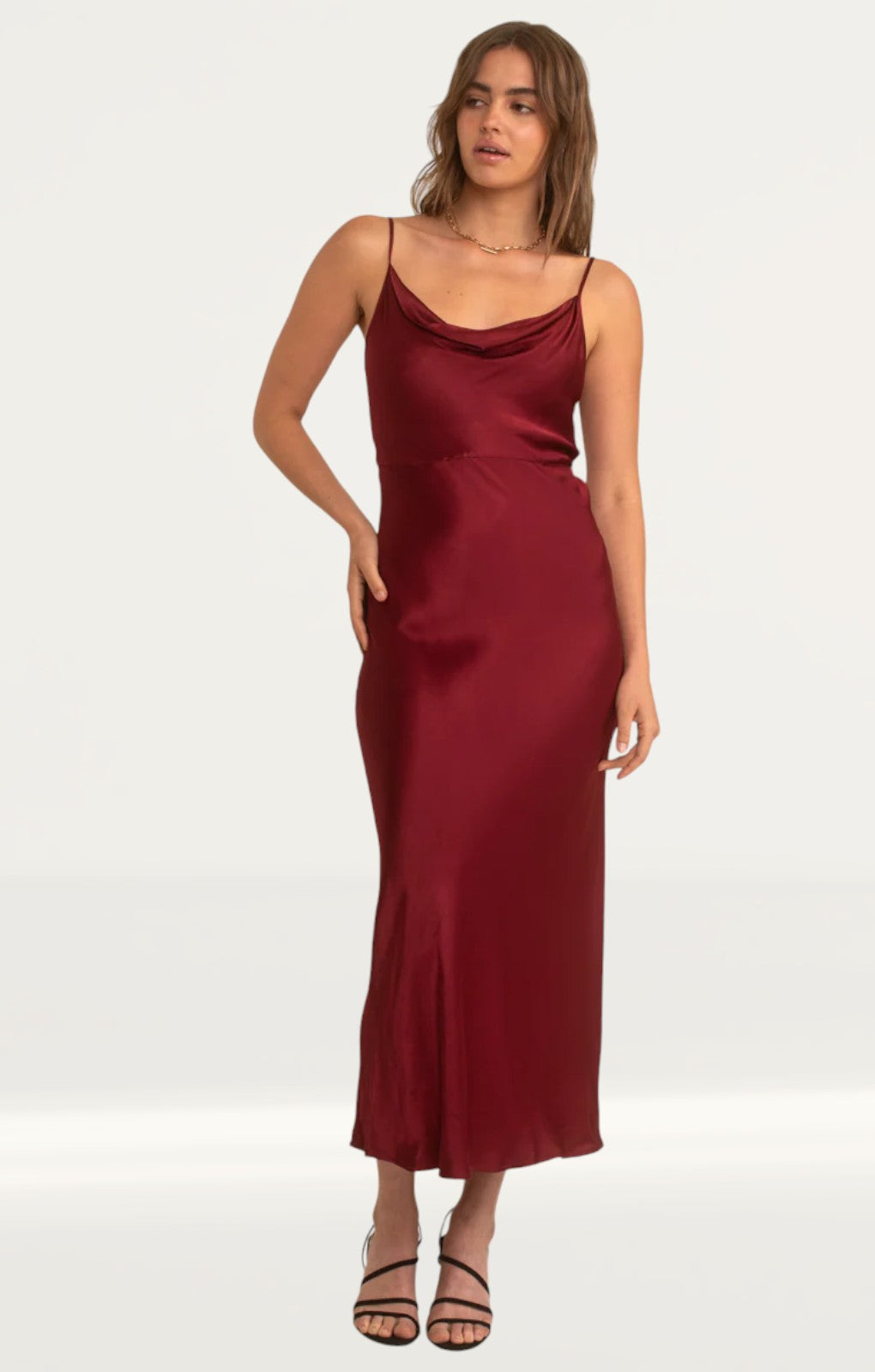 Nobody's Child Burgundy Trixie Midaxi Dress