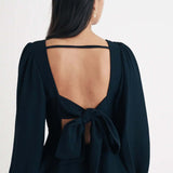 Nobody's Child Black Balloon Sleeve Zola Mini Dress