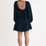 Nobody's Child Black Balloon Sleeve Zola Mini Dress