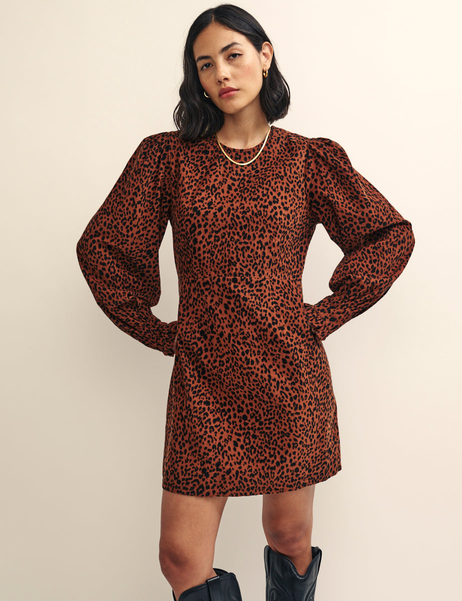 Nobody's Child Fearne Cotton Cord Leopard Print Peggy Mini Dress