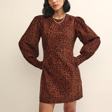 Nobody's Child Fearne Cotton Cord Leopard Print Peggy Mini Dress