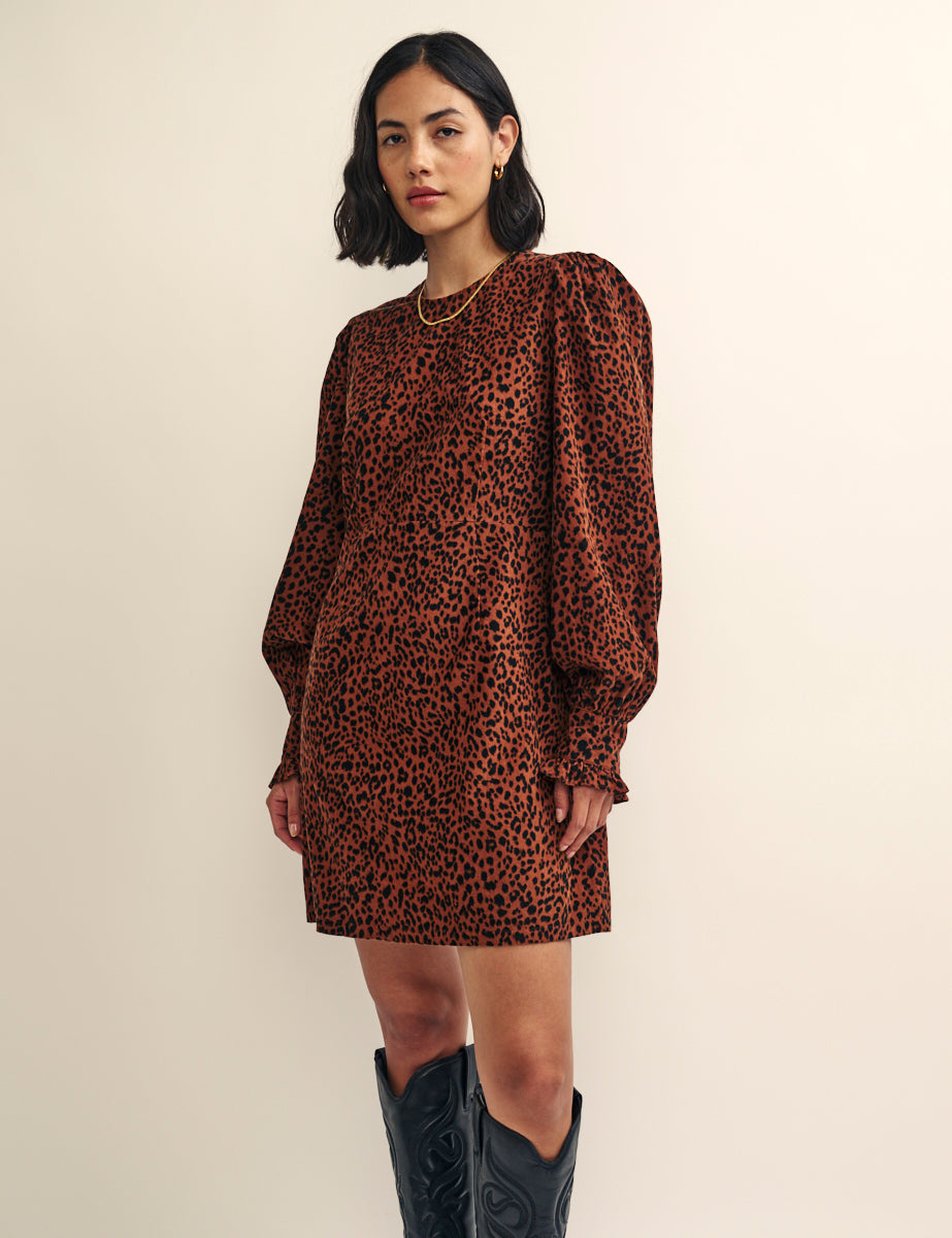 Nobody's Child Fearne Cotton Cord Leopard Print Peggy Mini Dress