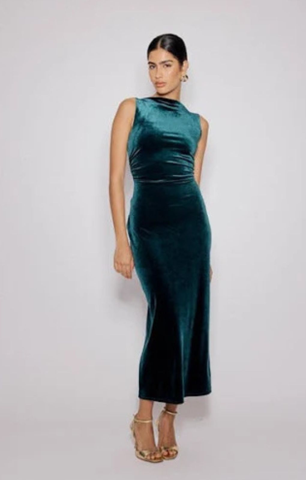 slim fit dress slacks Rent Nobody's Child Green Velvet Margot Midi Dress