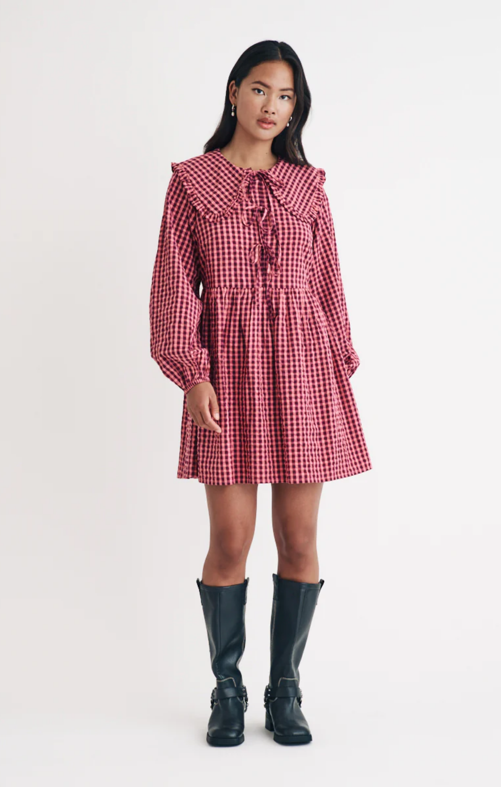 Rent Nobody's Child Blaze Mini Dress Check | Hirestreet