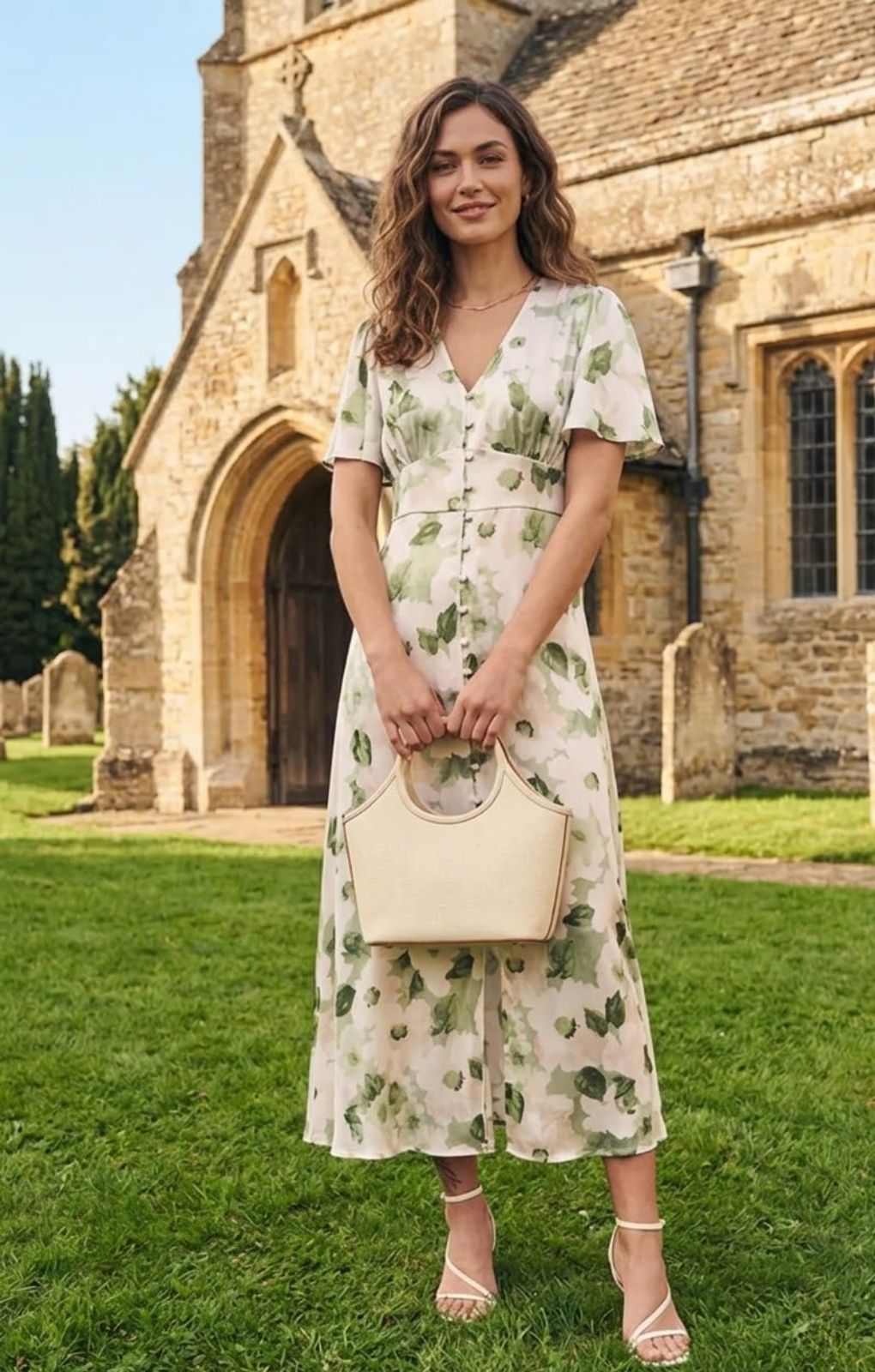 Rent Nobody's Child Green Floral Satin Erin Midaxi Dress | Hirestreet Rent Nobody's Child Green Floral Satin Erin Midaxi Dress | Hirestreet