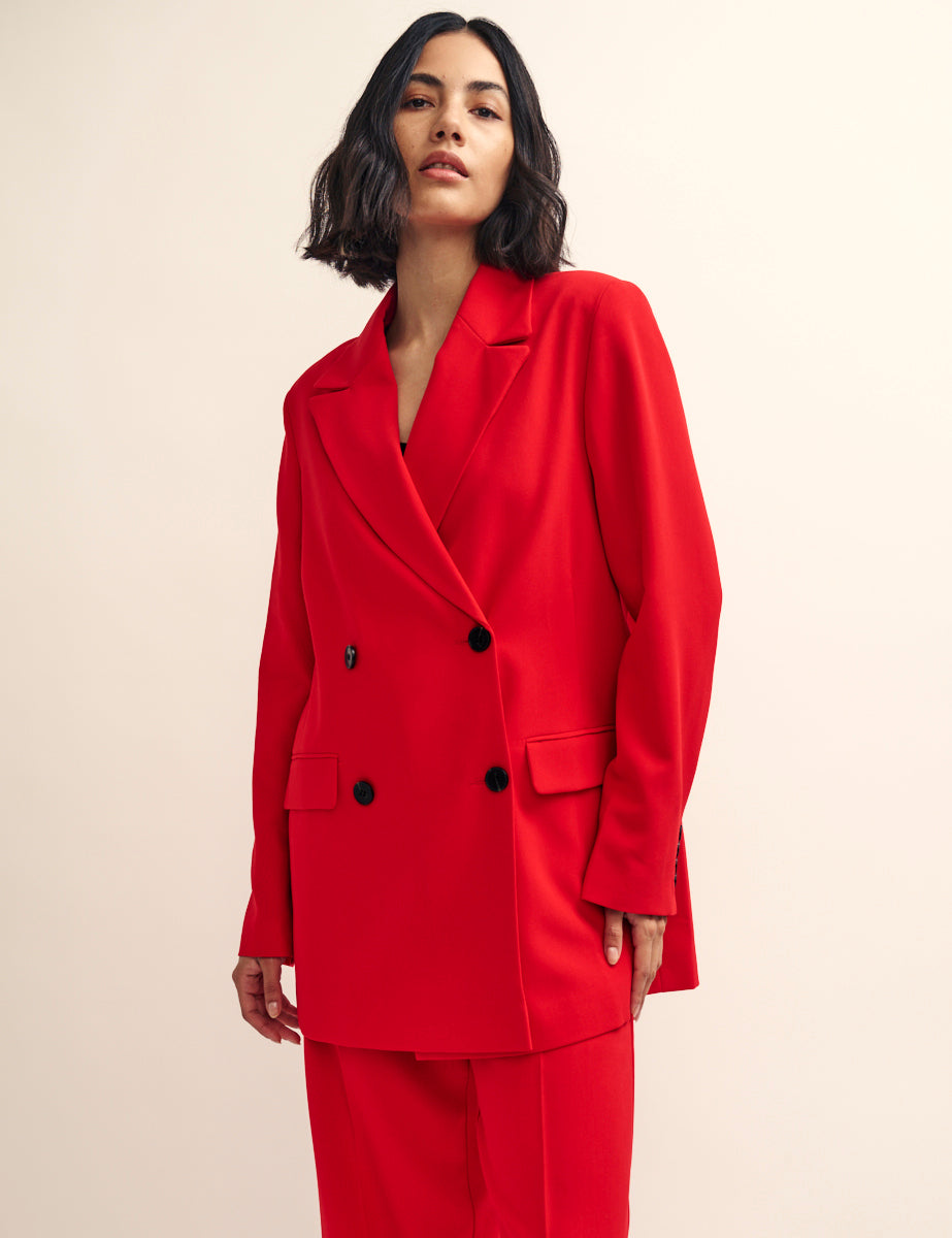 Nobody's Child Fearne Cotton Red Double Breasted Blazer