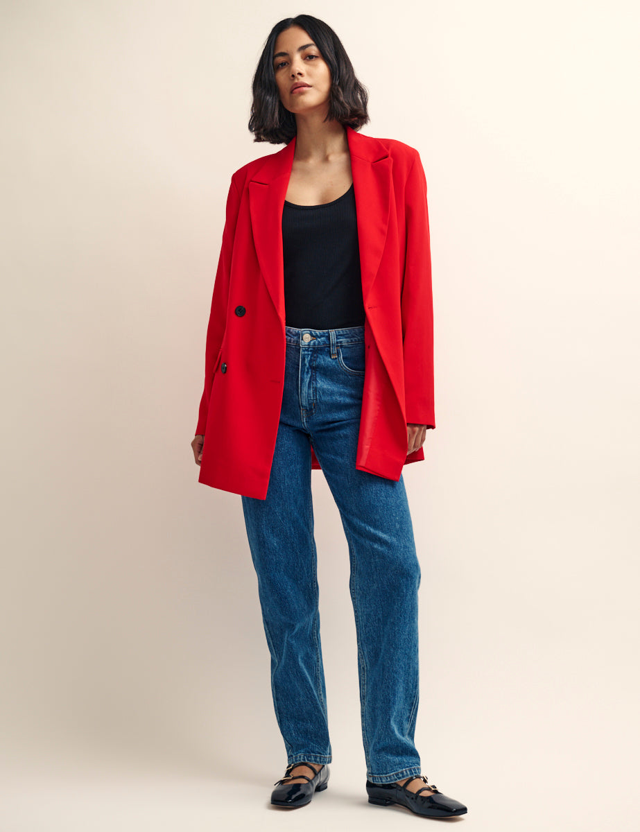 Nobody's Child Fearne Cotton Red Double Breasted Blazer