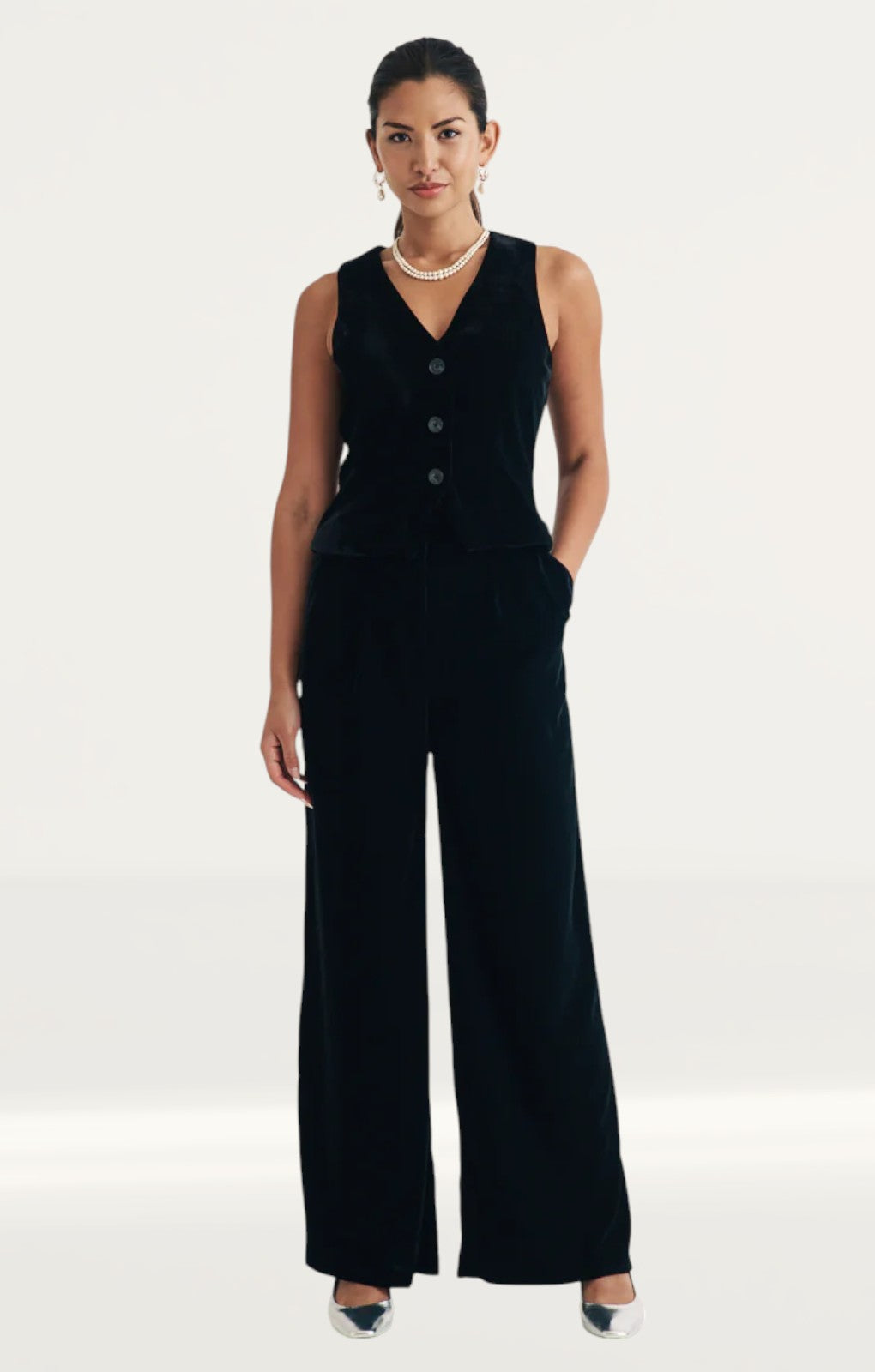 Nobody's Child Black Velvet Waistcoat